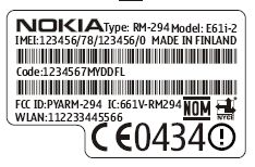 Nokia E61i  FCC