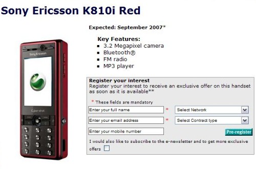 Sony Ericsson K810i  
