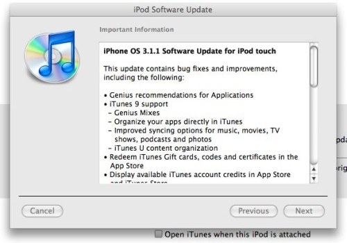 iPhone OS 3.1.1