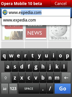 Opera Mobile 10 beta  Symbian