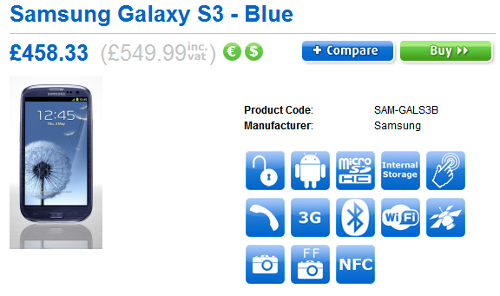 Samsung Galaxy S III    $900