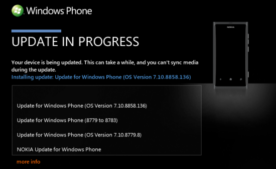 Nokia:   Windows Phone 7.8     